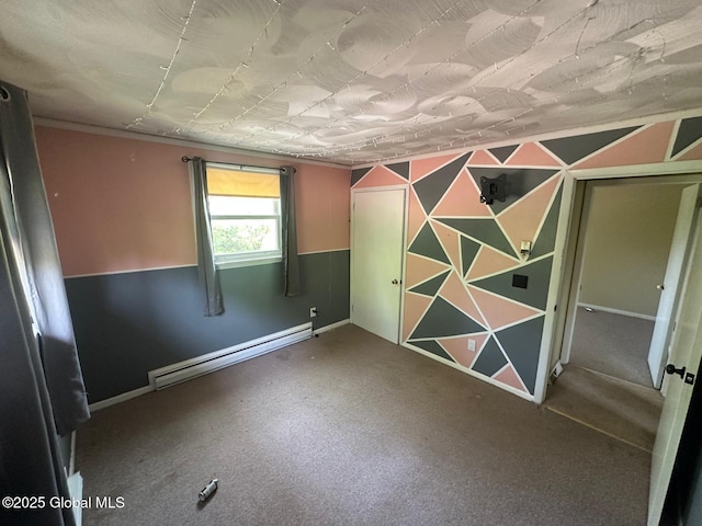 6770 Obrien Rd, Rome, NY 13440 - empty room with a baseboard heating unit, ornamental molding, and baseboards