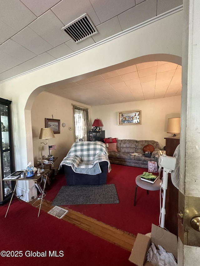3226 Albany St, Schenectady, NY 12304 - bedroom featuring arched walkways and wood finished floors