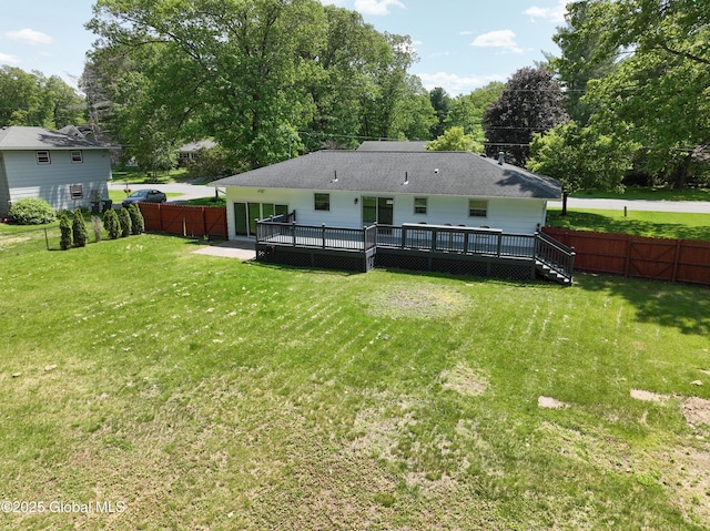 44 St Jude Ln, Glenville, NY 12302 - back of house with a wooden deck