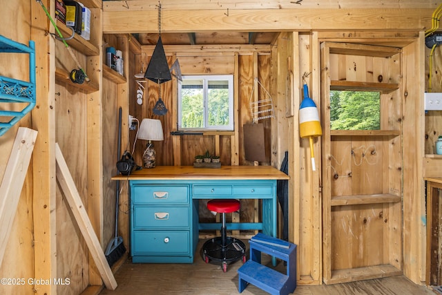 44 St Jude Ln, Glenville, NY 12302 - office space with wood finished floors and wood walls