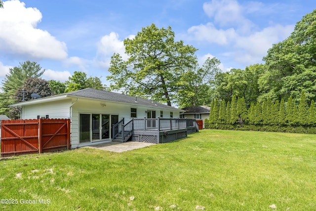 44 St Jude Ln, Glenville, NY 12302 - rear view of house featuring a wooden deck and a patio