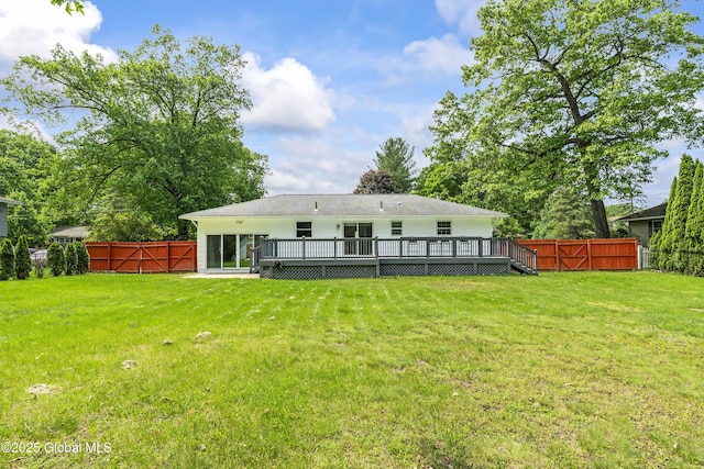 44 St Jude Ln, Glenville, NY 12302 - rear view of house featuring a deck