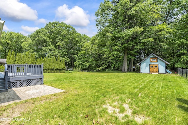 44 St Jude Ln, Glenville, NY 12302 - view of yard with a wooden deck and a patio