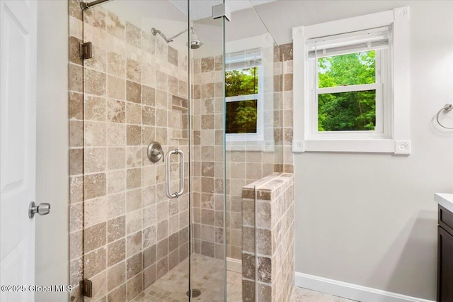 61 Lemaire Way, Argyle, NY 12809 - bathroom featuring vanity and a shower stall
