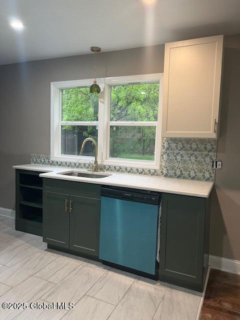 5 Hillandale Dr, Charlton, NY 12019 - kitchen with dishwasher, light countertops, and tasteful backsplash