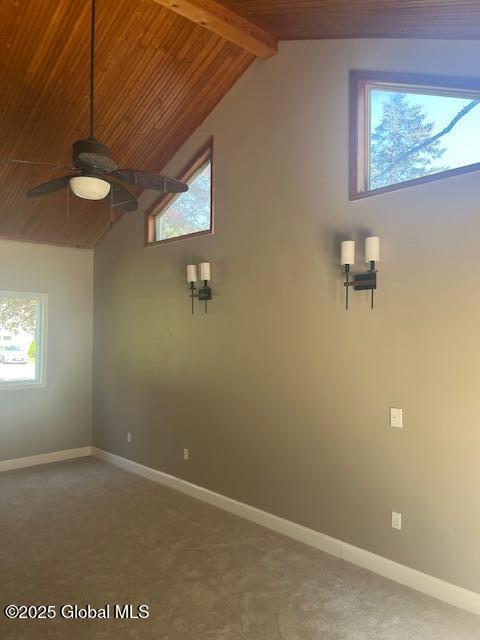 5 Hillandale Dr, Charlton, NY 12019 - empty room featuring ceiling fan and wood ceiling