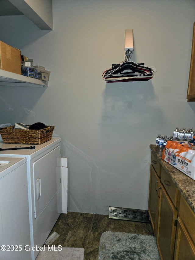 251 Vernon Rd, Glenville, NY 12302 - washroom with independent washer and dryer and stone finish floors