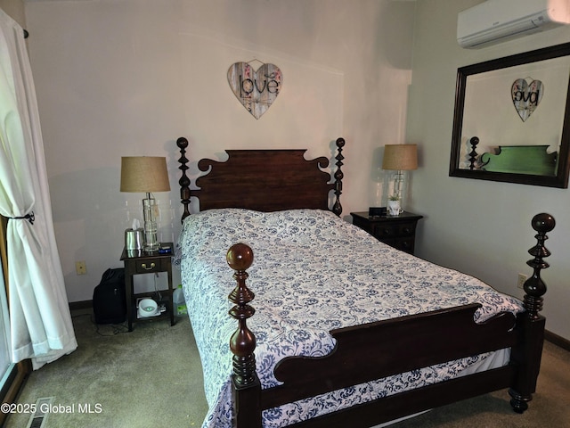 251 Vernon Rd, Glenville, NY 12302 - carpeted bedroom featuring a wall unit AC and baseboards