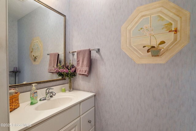 1401 Balltown Rd, Niskayuna, NY 12309 - bathroom featuring vanity and wallpapered walls