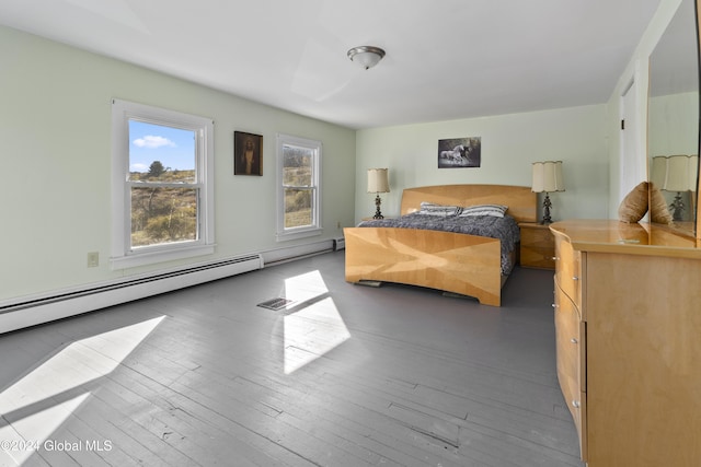 1176 State Highway 41, Afton, NY 13730 - bedroom with wood-type flooring and a baseboard heating unit