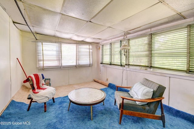 55 Crescent Ave, Amsterdam, NY 12010 - sitting room with a paneled ceiling and carpet floors