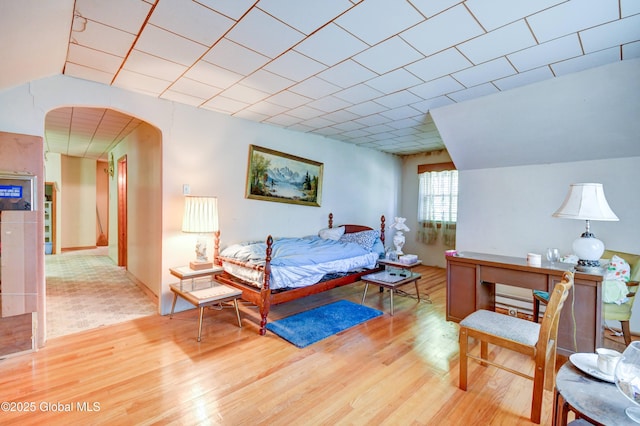 55 Crescent Ave, Amsterdam, NY 12010 - bedroom featuring wood finished floors and arched walkways