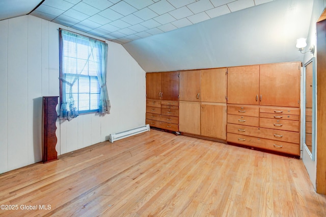 55 Crescent Ave, Amsterdam, NY 12010 - bonus room with baseboard heating, light wood finished floors, and lofted ceiling