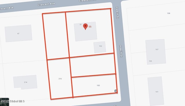 55 Crescent Ave, Amsterdam, NY 12010 - parcel map