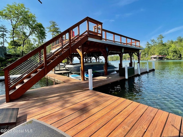 3602 Echo Bay Ln, Fort Ann, NY 12844 - dock area featuring a water view and boat lift