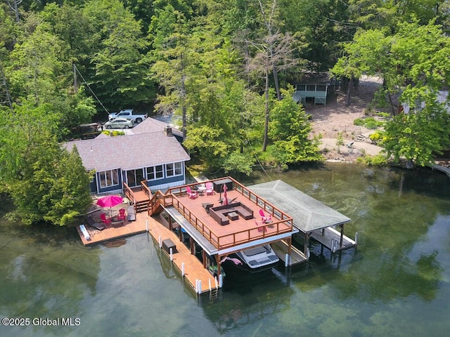 3602 Echo Bay Ln, Fort Ann, NY 12844 - view from above of property with a large body of water