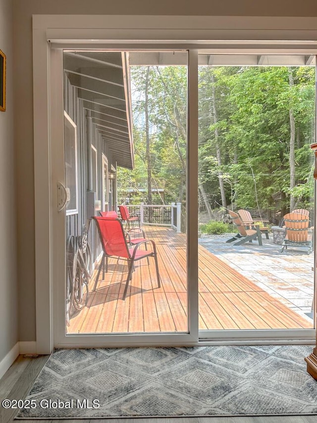 3602 Echo Bay Ln, Fort Ann, NY 12844 - doorway to outside with baseboards