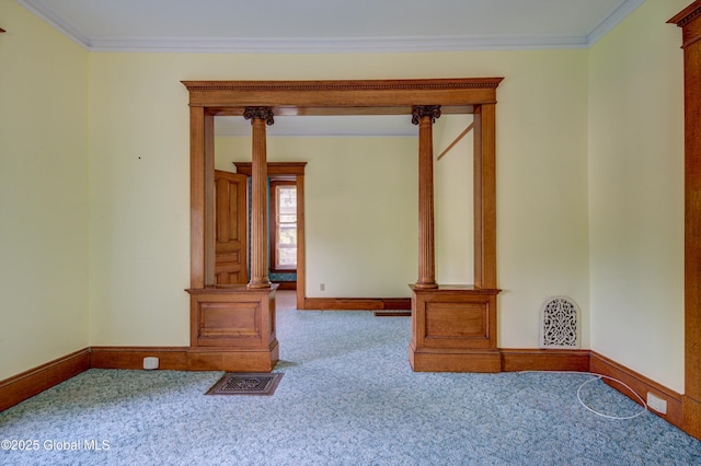 510 S William St, Johnstown, NY 12095 - empty room featuring carpet and crown molding