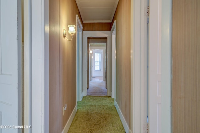 510 S William St, Johnstown, NY 12095 - corridor with carpet flooring and attic access