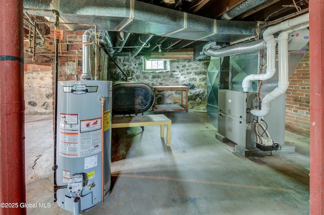 510 S William St, Johnstown, NY 12095 - below grade area featuring water heater and heating unit