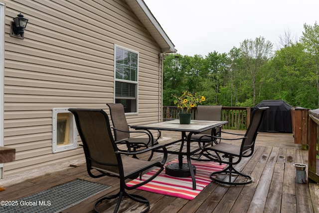 79 Chandler Ln, Greenfield, NY 12859 - deck with outdoor dining space and area for grilling