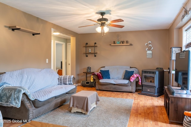 79 Chandler Ln, Greenfield, NY 12859 - living area with ceiling fan and wood finished floors