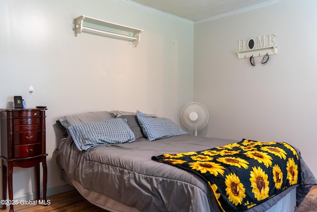 79 Chandler Ln, Greenfield, NY 12859 - bedroom with wood finished floors and ornamental molding