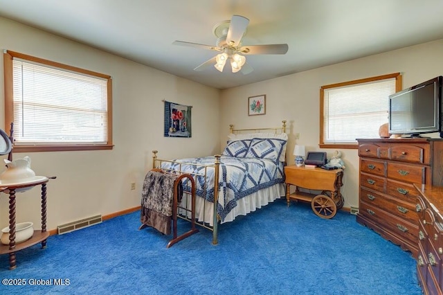 8 Birchtree Ln, Milton, NY 12020 - bedroom featuring carpet floors, a ceiling fan, and baseboards