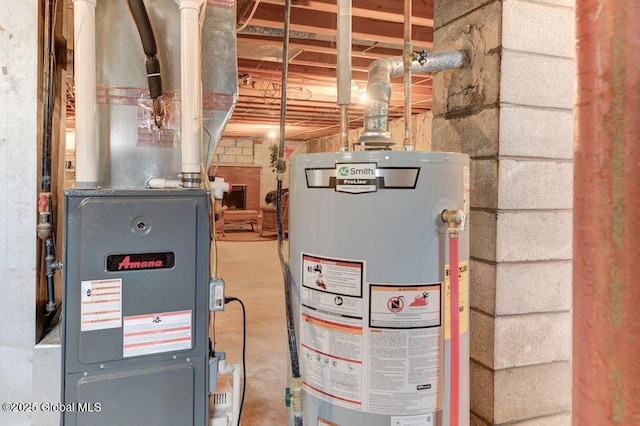 8 Birchtree Ln, Milton, NY 12020 - utility room with water heater and heating unit
