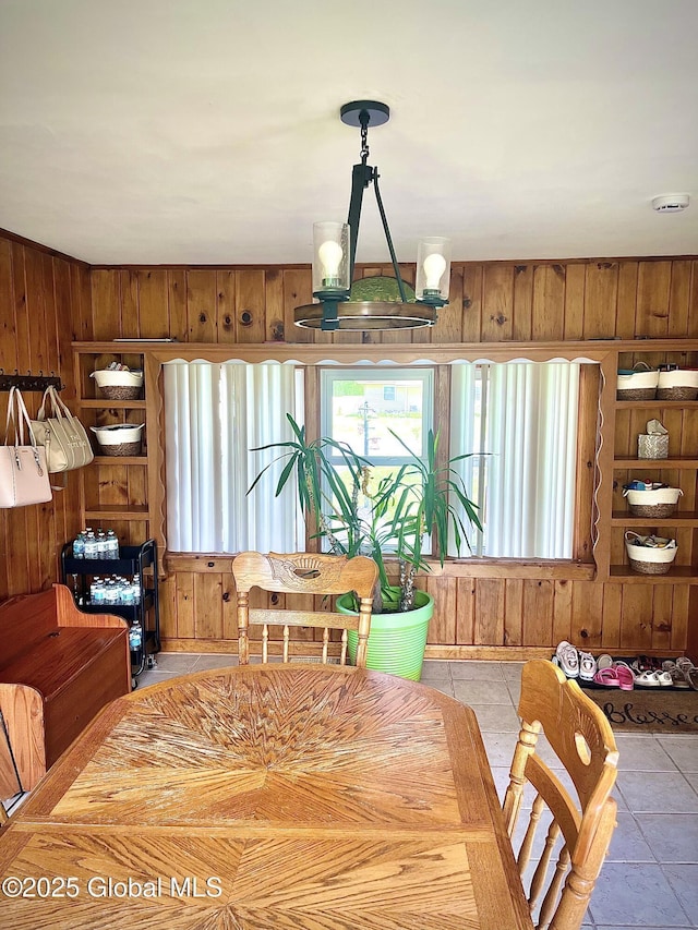 6 Pine Rd, Moreau, NY 12803 - tiled dining space with wooden walls