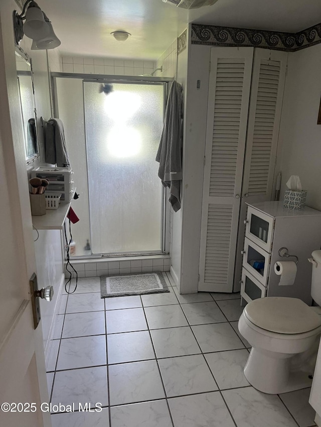 6 Pine Rd, Moreau, NY 12803 - full bathroom with toilet and a stall shower