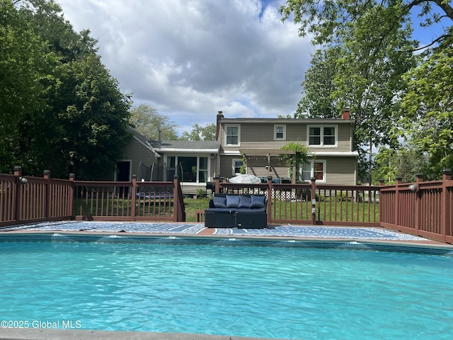 6 Pine Rd, Moreau, NY 12803 - view of pool featuring a deck and outdoor lounge area