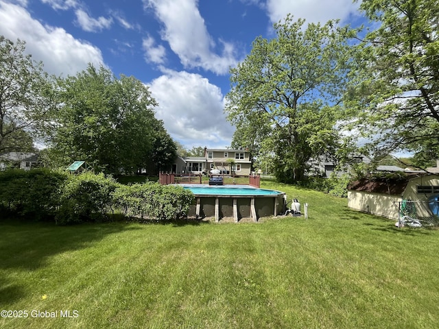 6 Pine Rd, Moreau, NY 12803 - view of green lawn featuring an outdoor pool