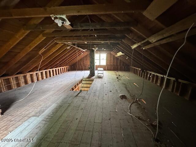 257 Main St, Johnsburg, NY 12853 - view of unfinished attic