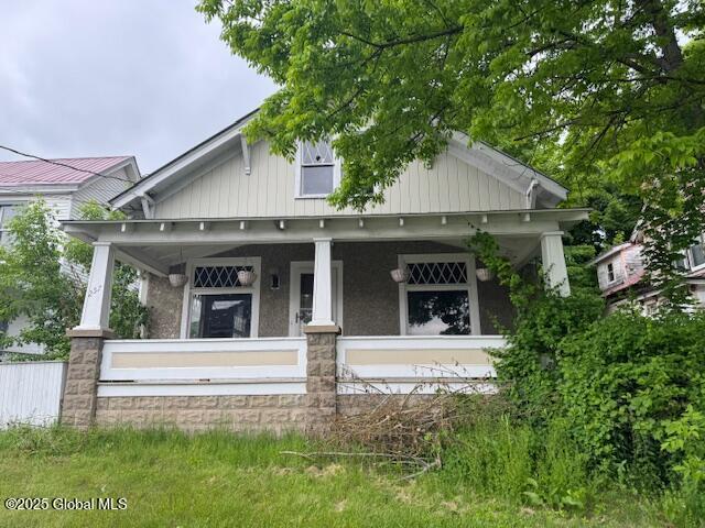 257 Main St, Johnsburg, NY 12853 - view of front of home with covered porch