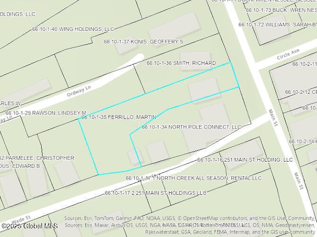 257 Main St, Johnsburg, NY 12853 - map / location of property area with property parcel outlined