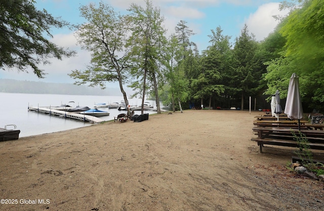 68 Elks Glade Rd, Chester, NY 12817 - view of yard with a water view and a boat dock