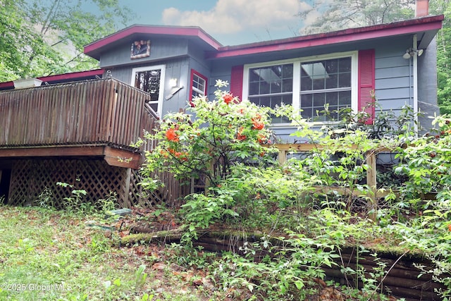 68 Elks Glade Rd, Chester, NY 12817 - back of house featuring a wooden deck