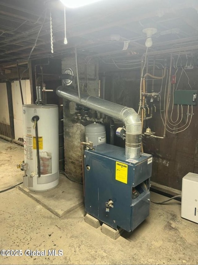 13 Hawk St, Amsterdam, NY 12010 - utilities featuring water heater and a heating unit