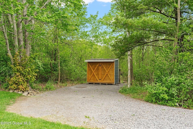 1396 Barton Hill Rd, Wright, NY 12053 - view of shed featuring a view of trees