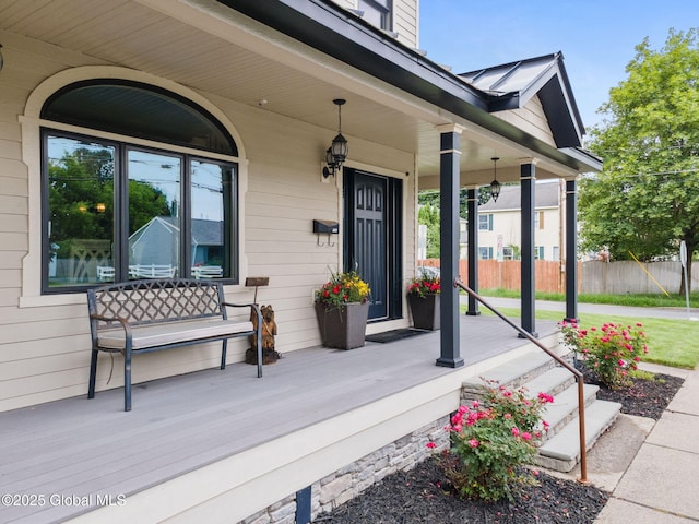 195 W Circular St, Saratoga Springs, NY 12866 - view of wooden porch