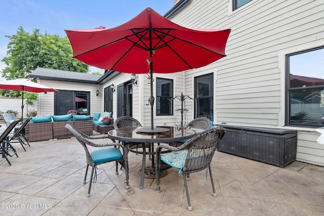 195 W Circular St, Saratoga Springs, NY 12866 - view of patio / terrace with an outdoor hangout area and outdoor dining area