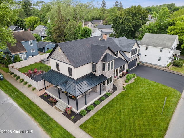 195 W Circular St, Saratoga Springs, NY 12866 - aerial perspective of suburban area