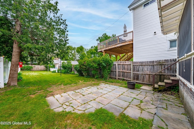 58 N Allen St, Albany, NY 12203 - view of yard with a patio area and a wooden deck