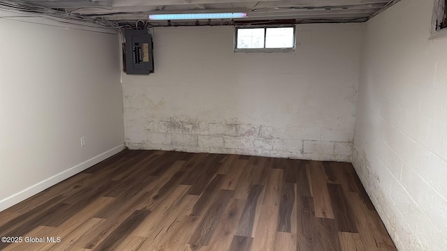 311 Old Loudon Rd, Colonie, NY 12110 - basement with electric panel and wood finished floors