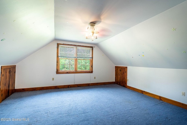 904 Ashgrove Rd, White Creek, NY 12816 - bonus room with carpet flooring, baseboards, ceiling fan, and vaulted ceiling