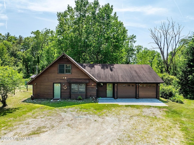 904 Ashgrove Rd, White Creek, NY 12816 - view of front of property with a front yard, an attached garage, and driveway