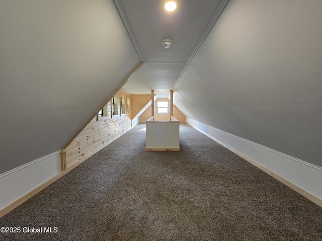 85 Hunt Lake Rd, Corinth, NY 12822 - bonus room with dark colored carpet and lofted ceiling