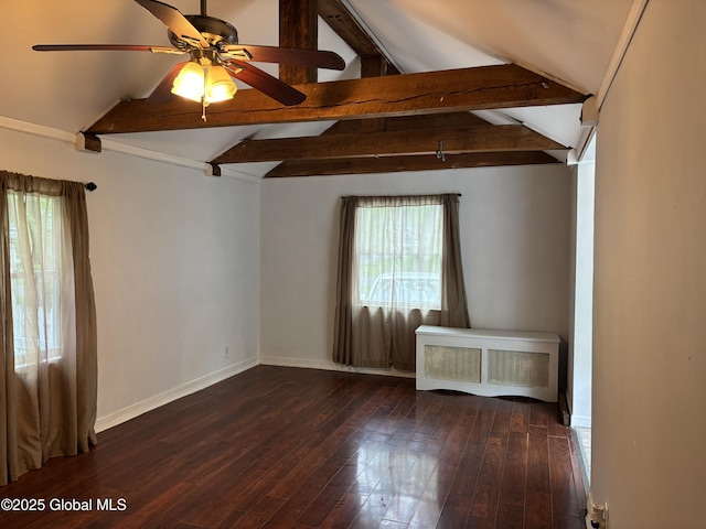 1922 Regent St, Niskayuna, NY 12309 - empty room featuring plenty of natural light, hardwood / wood-style floors, ceiling fan, and radiator heating unit