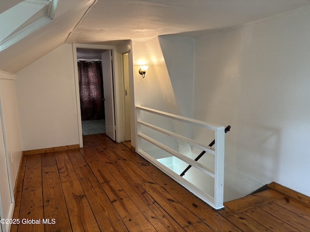 1922 Regent St, Niskayuna, NY 12309 - additional living space featuring wood-type flooring and vaulted ceiling